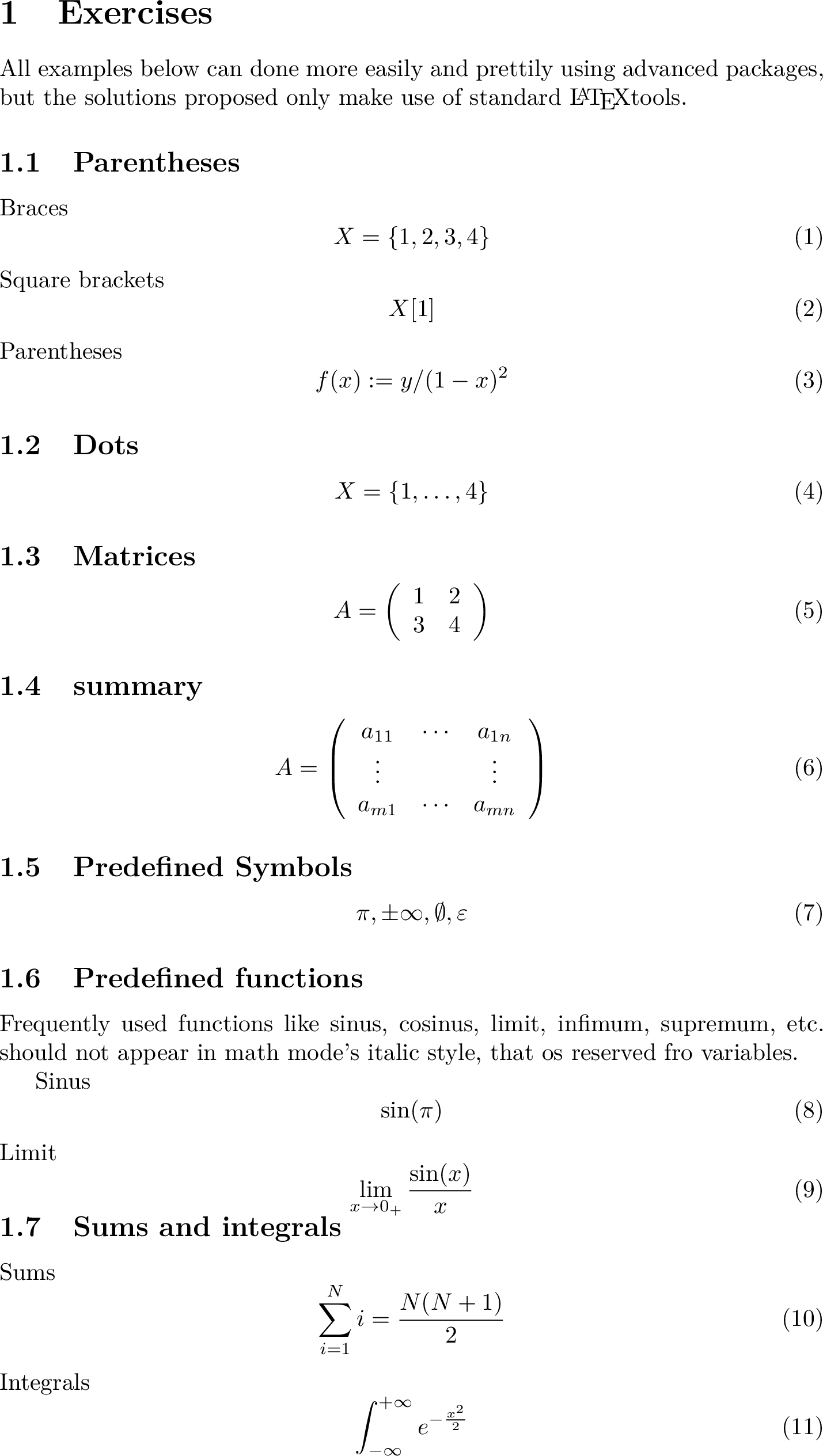 Introduction To LaTeX Maths Introduction To LaTeX Maths